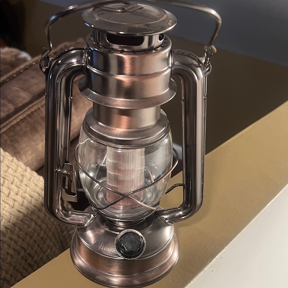 Vintage-Style Silver Metal Lantern - Home Accents